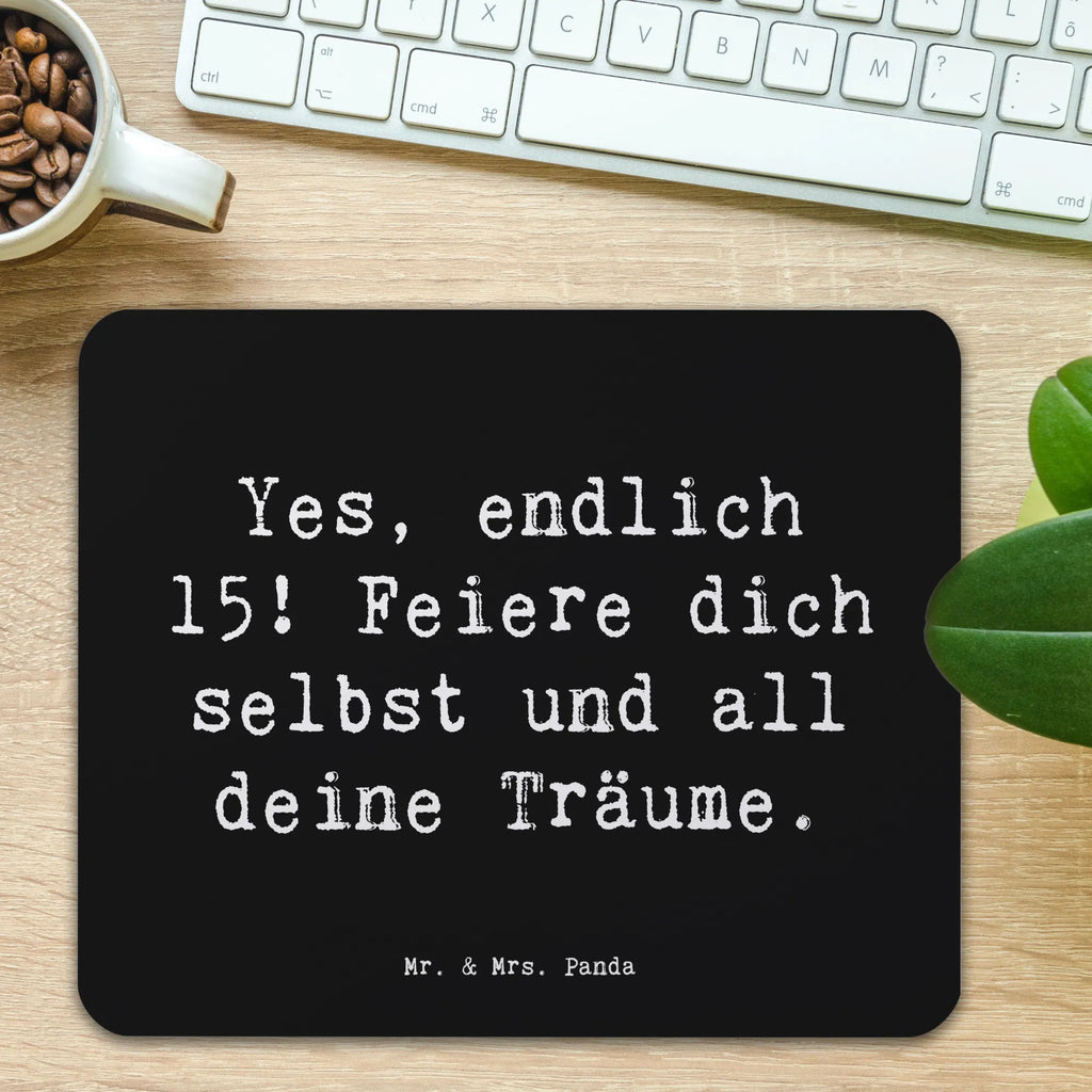 Mouse mat Saying Yes, endlich 15! Feiere dich selbst und all deine Träume. Einzigartiges Mauspad, PC Zubehör, Computer zubehör, Mousepad, Büroausstattung, Arbeitszimmer, Mauspad, Mausunterlage, Designer Mauspad, Mauspad Büro, Geburtstag, Geburtstagsgeschenk, Geschenk