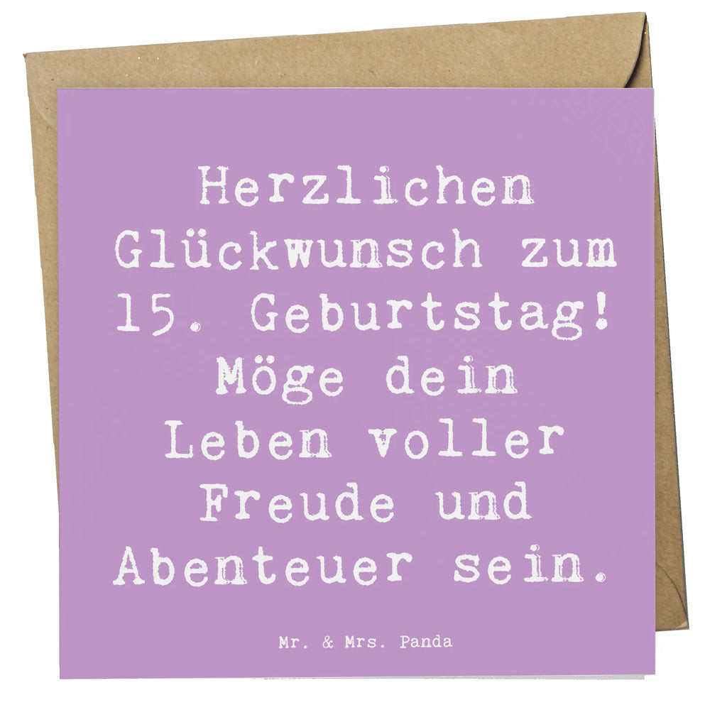 Deluxe Karte Spruch 15. Geburtstag Glückwünsche Klappkarte, Glückwunschkarte, Grußkarte, Karte, Hochwertige Klappkarte, Hochzeitskarte, Geburtstagskarte, Einladungskarte, Hochwertige Grußkarte, Geburtstag, Geburtstagsgeschenk, Geschenk
