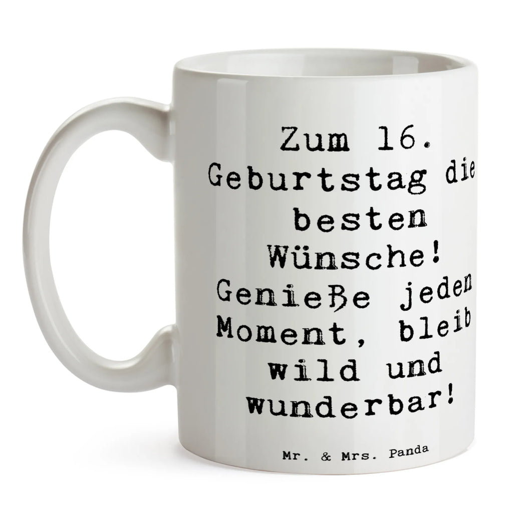 Tasse Spruch 16. Geburtstag Glück Kaffeetasse, Tasse mit Motiven, Tasse mit Zitaten, Porzellantasse, Keramiktasse, Tasse, Geschenktasse, Teetasse, Bürotasse, Geburtstag, Geburtstagsgeschenk, Geschenk