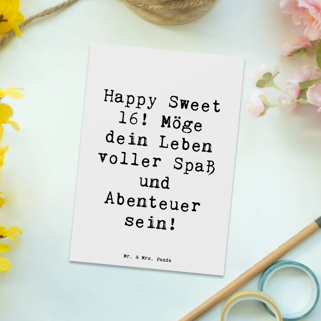 Postcard Saying Happy Sweet 16! Möge dein Leben voller Spaß und Abenteuer sein! Einladungskarte, Postkarte, Ansichtskarten, Einladung Geburtstag, Geschenkkarte, Einladung, Geburtstagskarte, Einladungskarten Geburtstag, Ansichtskarte, Karte, Grußkarte, Dankeskarte, Geburtstag, Geburtstagsgeschenk, Geschenk