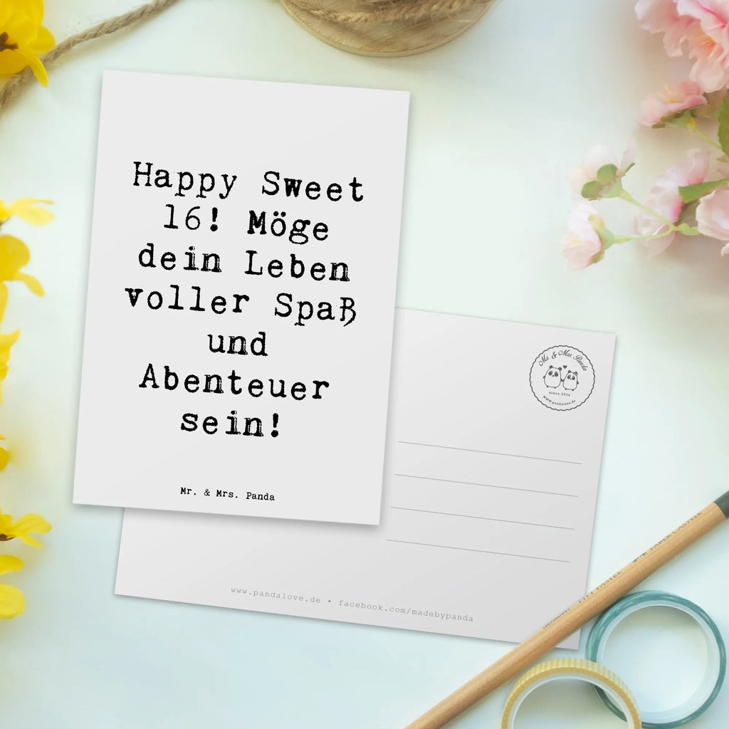Postcard Saying Happy Sweet 16! Möge dein Leben voller Spaß und Abenteuer sein! Einladungskarte, Postkarte, Ansichtskarten, Einladung Geburtstag, Geschenkkarte, Einladung, Geburtstagskarte, Einladungskarten Geburtstag, Ansichtskarte, Karte, Grußkarte, Dankeskarte, Geburtstag, Geburtstagsgeschenk, Geschenk