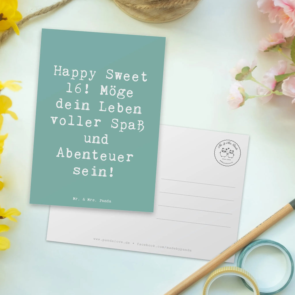 Postcard Saying Happy Sweet 16! Möge dein Leben voller Spaß und Abenteuer sein! Einladungskarte, Postkarte, Ansichtskarten, Einladung Geburtstag, Geschenkkarte, Einladung, Geburtstagskarte, Einladungskarten Geburtstag, Ansichtskarte, Karte, Grußkarte, Dankeskarte, Geburtstag, Geburtstagsgeschenk, Geschenk