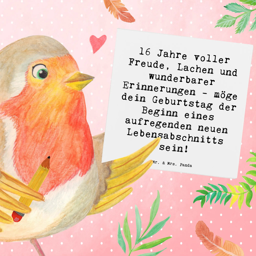 Deluxe Card Saying 16 Jahre voller Freude, Lachen und wunderbarer Erinnerungen - möge dein Geburtstag der Beginn eines aufregenden neuen Lebensabschnitts sein! Hochwertige Klappkarte, Karte, Geburtstagskarte, Glückwunschkarte, Klappkarte, Hochzeitskarte, Hochwertige Grußkarte, Einladungskarte, Grußkarte, Geburtstag, Geburtstagsgeschenk, Geschenk