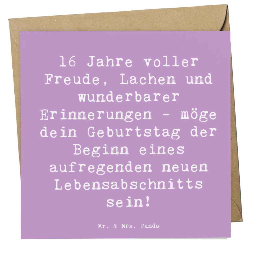 Deluxe Card Saying 16 Jahre voller Freude, Lachen und wunderbarer Erinnerungen - möge dein Geburtstag der Beginn eines aufregenden neuen Lebensabschnitts sein! Hochwertige Klappkarte, Karte, Geburtstagskarte, Glückwunschkarte, Klappkarte, Hochzeitskarte, Hochwertige Grußkarte, Einladungskarte, Grußkarte, Geburtstag, Geburtstagsgeschenk, Geschenk
