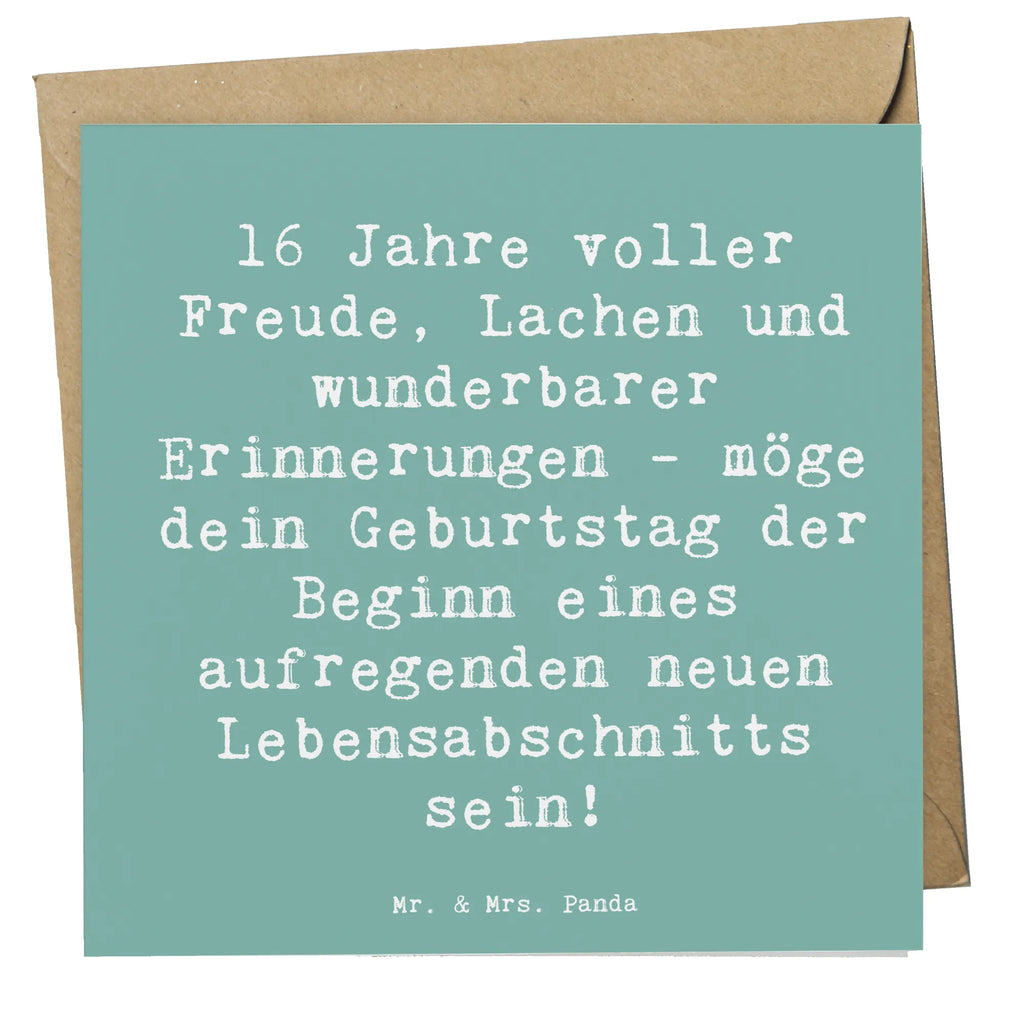 Deluxe Card Saying 16 Jahre voller Freude, Lachen und wunderbarer Erinnerungen - möge dein Geburtstag der Beginn eines aufregenden neuen Lebensabschnitts sein! Hochwertige Klappkarte, Karte, Geburtstagskarte, Glückwunschkarte, Klappkarte, Hochzeitskarte, Hochwertige Grußkarte, Einladungskarte, Grußkarte, Geburtstag, Geburtstagsgeschenk, Geschenk