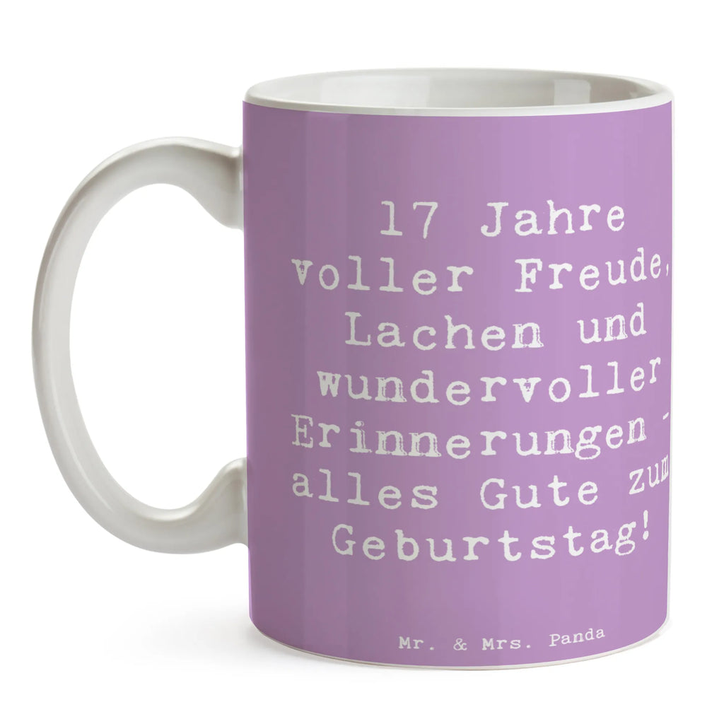 Tasse Spruch 17. Geburtstag Freude Tasse mit Zitaten, Porzellantasse, Keramiktasse, Teetasse, Geschenktasse, Tasse, Kaffeetasse, Bürotasse, Tasse mit Motiven, Geburtstag, Geburtstagsgeschenk, Geschenk