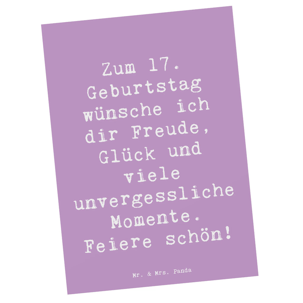 Postcard Saying Zum 17. Geburtstag wünsche ich dir Freude, Glück und viele unvergessliche Momente. Feiere schön! Karte, Einladungskarten Geburtstag, Ansichtskarte, Ansichtskarten, Einladung, Postkarte, Geschenkkarte, Geburtstagskarte, Grußkarte, Einladung Geburtstag, Einladungskarte, Dankeskarte, Geburtstag, Geburtstagsgeschenk, Geschenk