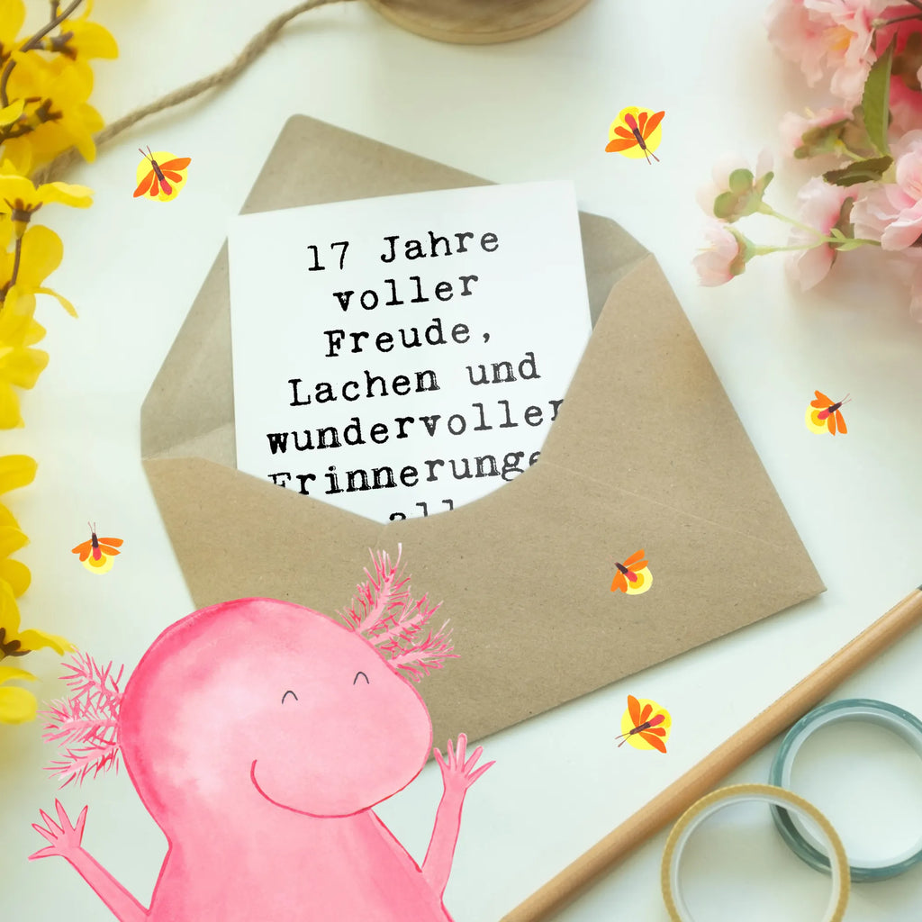 Grußkarte Spruch 17. Geburtstag Freude Klappkarte, Grußkarte, Hochzeitskarte, Einladungskarte, Geburtstagskarte, Ansichtskarten, Karte, Glückwunschkarte, Geburtstag, Geburtstagsgeschenk, Geschenk