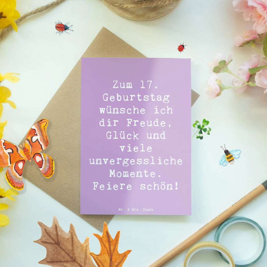 Grußkarte Spruch 17. Geburtstag Karte, Ansichtskarten, Glückwunschkarte, Klappkarte, Geburtstagskarte, Einladungskarte, Grußkarte, Hochzeitskarte, Geburtstag, Geburtstagsgeschenk, Geschenk