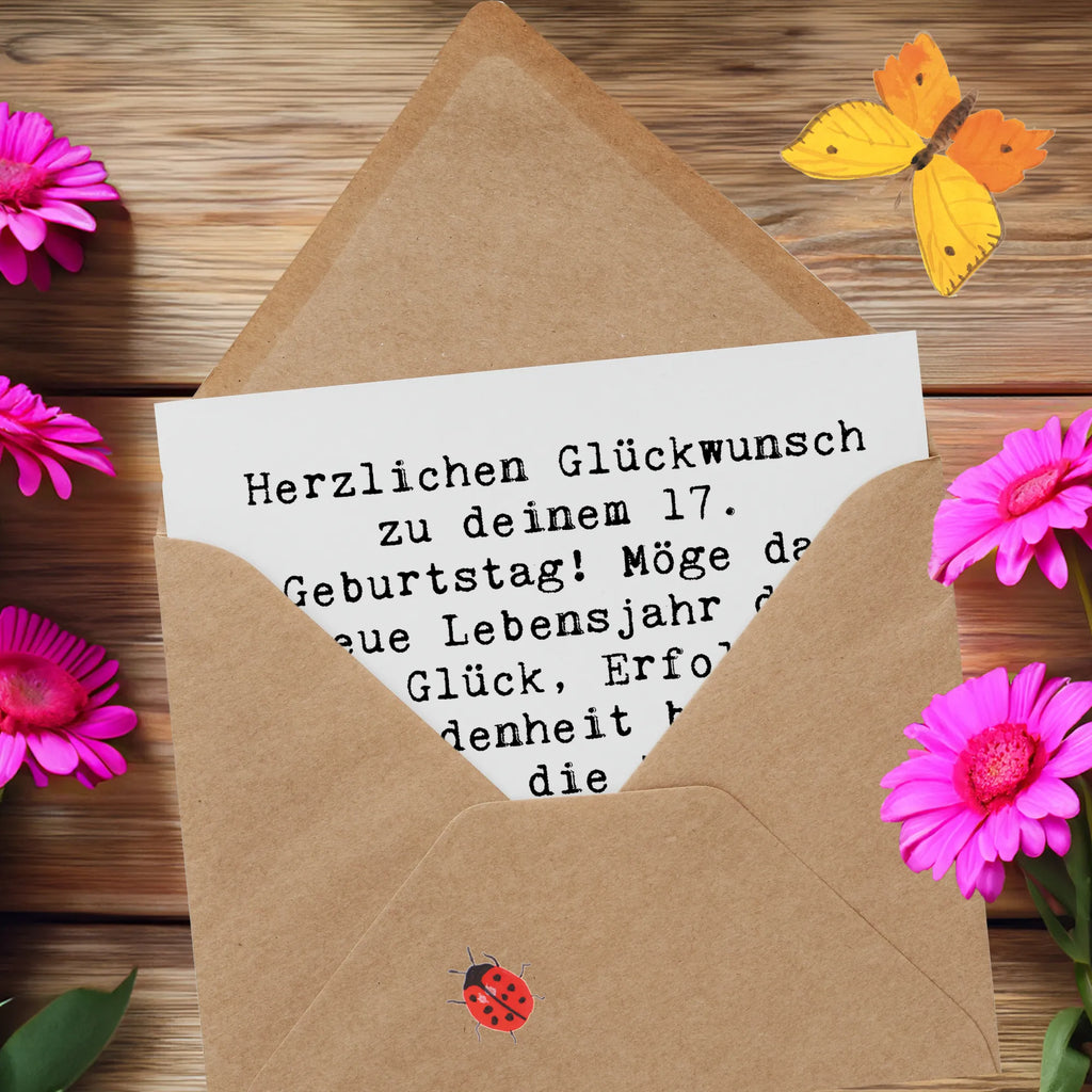 Deluxe Karte Spruch 17. Geburtstag Karte, Hochwertige Grußkarte, Geburtstagskarte, Hochzeitskarte, Hochwertige Klappkarte, Klappkarte, Grußkarte, Einladungskarte, Glückwunschkarte, Geburtstag, Geburtstagsgeschenk, Geschenk