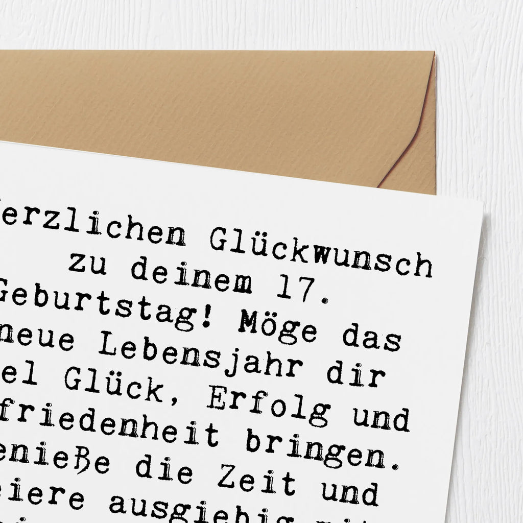 Deluxe Karte Spruch 17. Geburtstag Karte, Hochwertige Grußkarte, Geburtstagskarte, Hochzeitskarte, Hochwertige Klappkarte, Klappkarte, Grußkarte, Einladungskarte, Glückwunschkarte, Geburtstag, Geburtstagsgeschenk, Geschenk