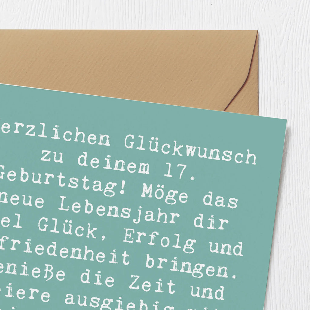 Deluxe Karte Spruch 17. Geburtstag Karte, Hochwertige Grußkarte, Geburtstagskarte, Hochzeitskarte, Hochwertige Klappkarte, Klappkarte, Grußkarte, Einladungskarte, Glückwunschkarte, Geburtstag, Geburtstagsgeschenk, Geschenk