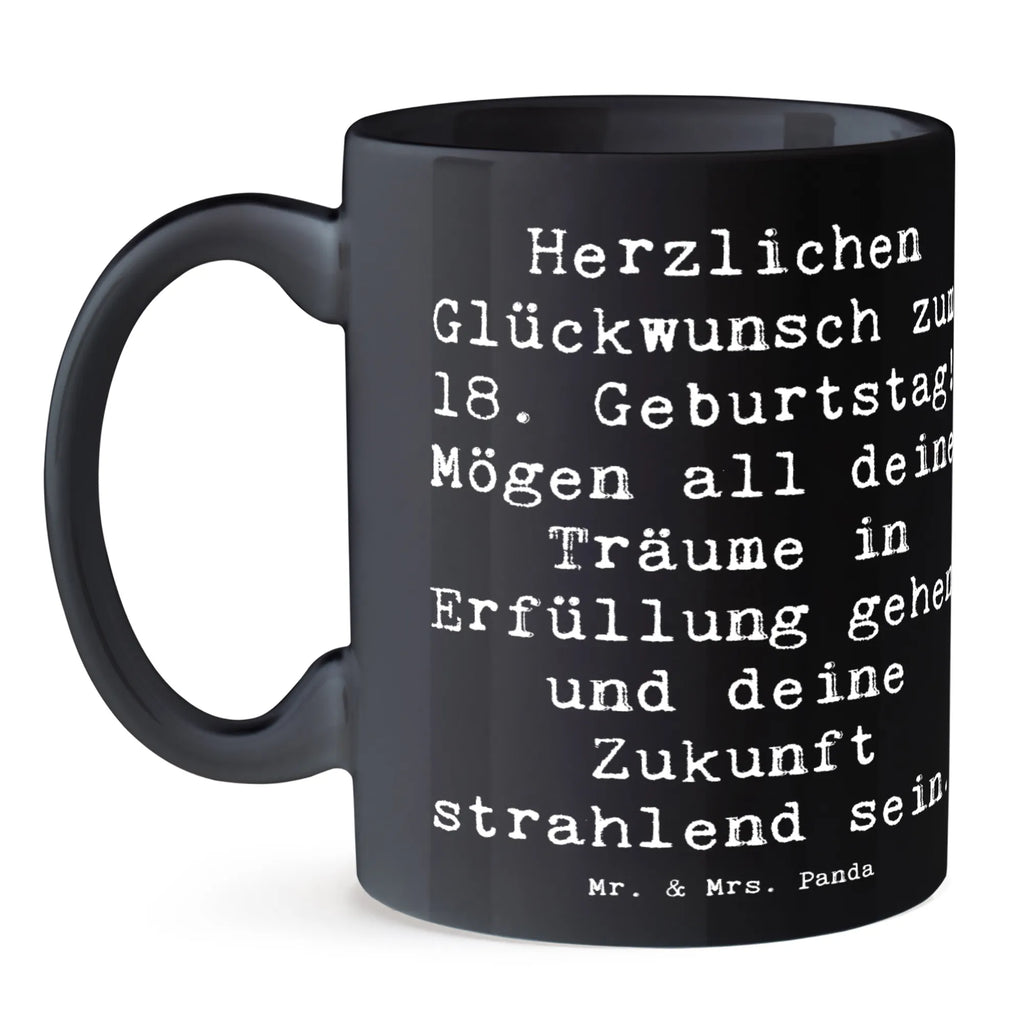 Mug Saying Herzlichen Glückwunsch zum 18. Geburtstag! Mögen all deine Träume in Erfüllung gehen und deine Zukunft strahlend sein. Teetasse, Keramiktasse, Tasse mit Motiven, Kaffeetasse, Tasse, Bürotasse, Porzellantasse, Tasse mit Zitaten, Geschenktasse, Geburtstag, Geburtstagsgeschenk, Geschenk
