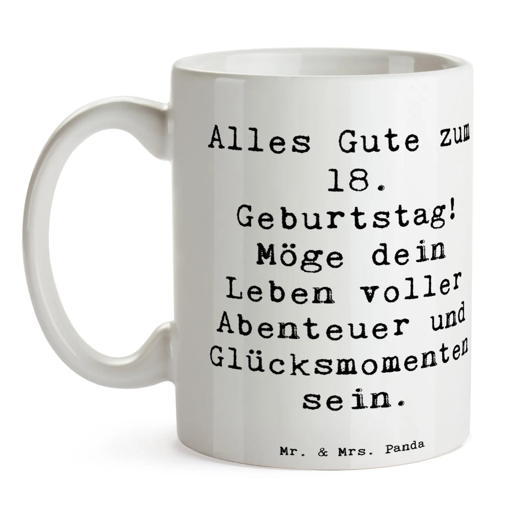Tasse Spruch 18. Geburtstag Tasse mit Motiven, Porzellantasse, Tasse, Tasse mit Zitaten, Geschenktasse, Keramiktasse, Kaffeetasse, Teetasse, Bürotasse, Geburtstag, Geburtstagsgeschenk, Geschenk