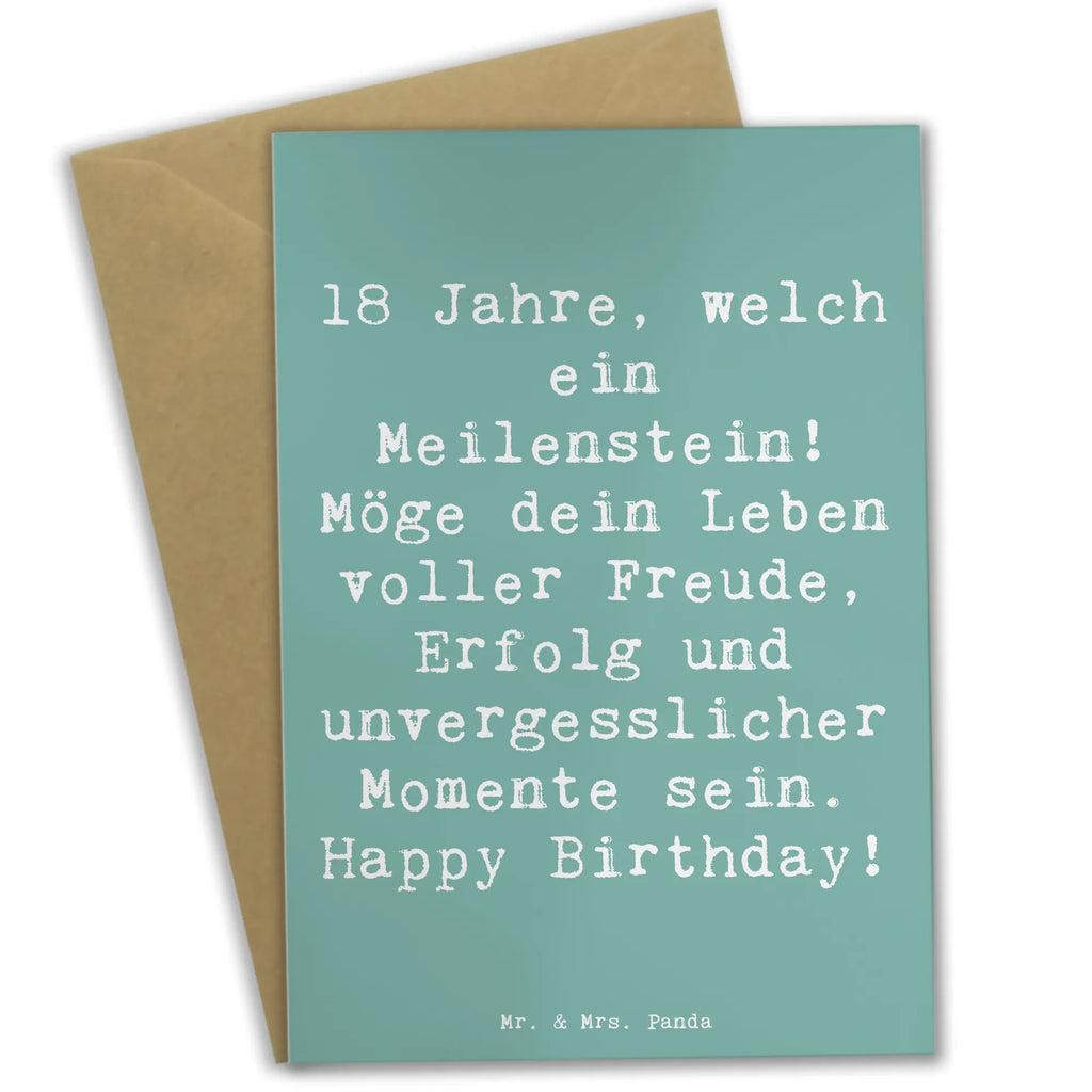 Grußkarte Spruch 18. Geburtstag Meilenstein Einladungskarte, Karte, Glückwunschkarte, Grußkarte, Ansichtskarten, Geburtstagskarte, Klappkarte, Hochzeitskarte, Geburtstag, Geburtstagsgeschenk, Geschenk