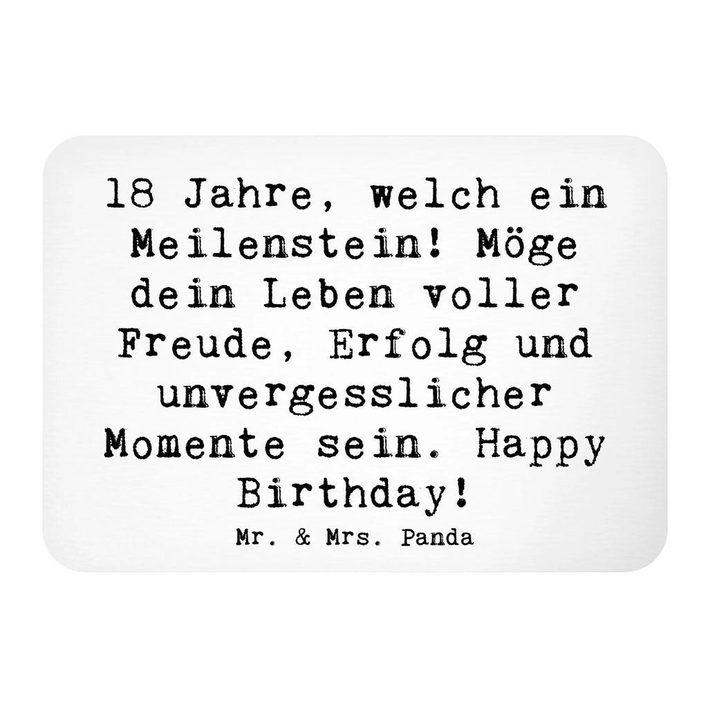 Magnet Saying 18 Jahre, welch ein Meilenstein! Möge dein Leben voller Freude, Erfolg und unvergesslicher Momente sein. Happy Birthday! Whiteboard Magnet, Pinnwandmagnet, Notiz Magnet, Kühlschrank Dekoration, Kühlschrankmagnet, Souvenir Magnet, Dekomagnet, Motivmagnete, Geburtstag, Geburtstagsgeschenk, Geschenk