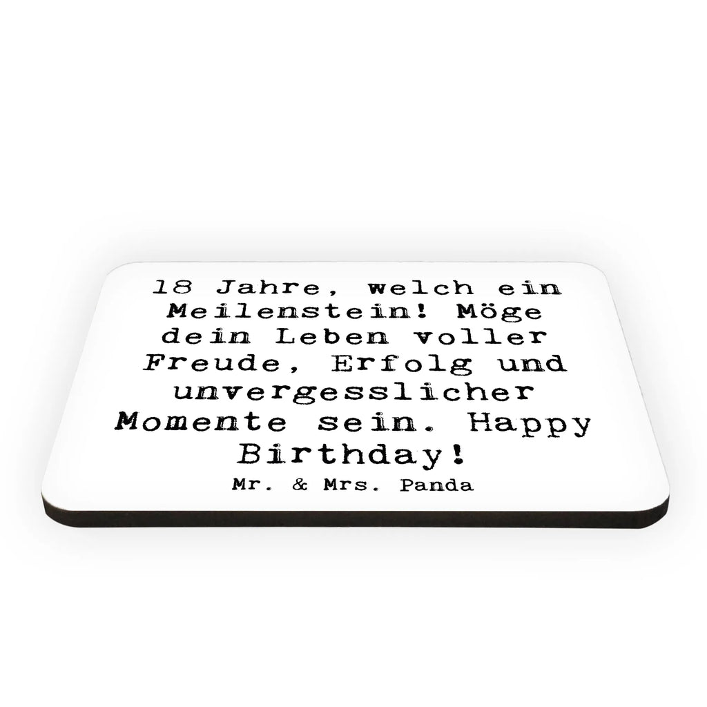 Magnet Saying 18 Jahre, welch ein Meilenstein! Möge dein Leben voller Freude, Erfolg und unvergesslicher Momente sein. Happy Birthday! Whiteboard Magnet, Pinnwandmagnet, Notiz Magnet, Kühlschrank Dekoration, Kühlschrankmagnet, Souvenir Magnet, Dekomagnet, Motivmagnete, Geburtstag, Geburtstagsgeschenk, Geschenk
