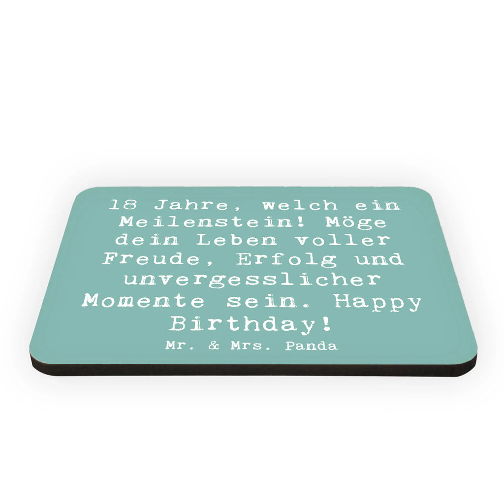 Magnet Saying 18 Jahre, welch ein Meilenstein! Möge dein Leben voller Freude, Erfolg und unvergesslicher Momente sein. Happy Birthday! Whiteboard Magnet, Pinnwandmagnet, Notiz Magnet, Kühlschrank Dekoration, Kühlschrankmagnet, Souvenir Magnet, Dekomagnet, Motivmagnete, Geburtstag, Geburtstagsgeschenk, Geschenk