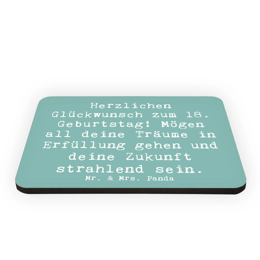 Magnet Saying Herzlichen Glückwunsch zum 18. Geburtstag! Mögen all deine Träume in Erfüllung gehen und deine Zukunft strahlend sein. Dekomagnet, Kühlschrank Dekoration, Souvenir Magnet, Pinnwandmagnet, Whiteboard Magnet, Notiz Magnet, Motivmagnete, Kühlschrankmagnet, Geburtstag, Geburtstagsgeschenk, Geschenk