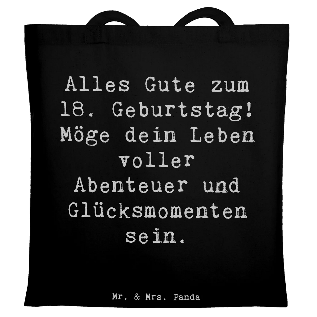 Tragetasche Spruch 18. Geburtstag Stofftasche, Einkaufstüte, Jutebeutel, Jutetasche, Tragetasche, Tasche, Einkaufstasche, Schultertasche, Strandtasche, Beuteltasche, Laptoptasche, Stoffbeutel, Umhängetasche, Beutel, Badetasche, Shopper, Geburtstag, Geburtstagsgeschenk, Geschenk