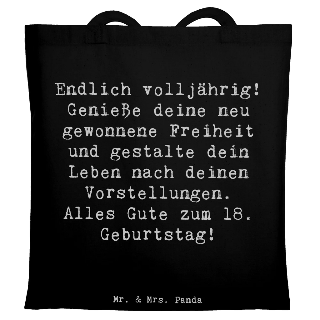 Tragetasche Spruch 18. Geburtstag Freiheit Umhängetasche, Einkaufstüte, Schultertasche, Beuteltasche, Strandtasche, Shopper, Jutetasche, Beutel, Jutebeutel, Tasche, Stoffbeutel, Badetasche, Stofftasche, Tragetasche, Einkaufstasche, Laptoptasche, Geburtstag, Geburtstagsgeschenk, Geschenk