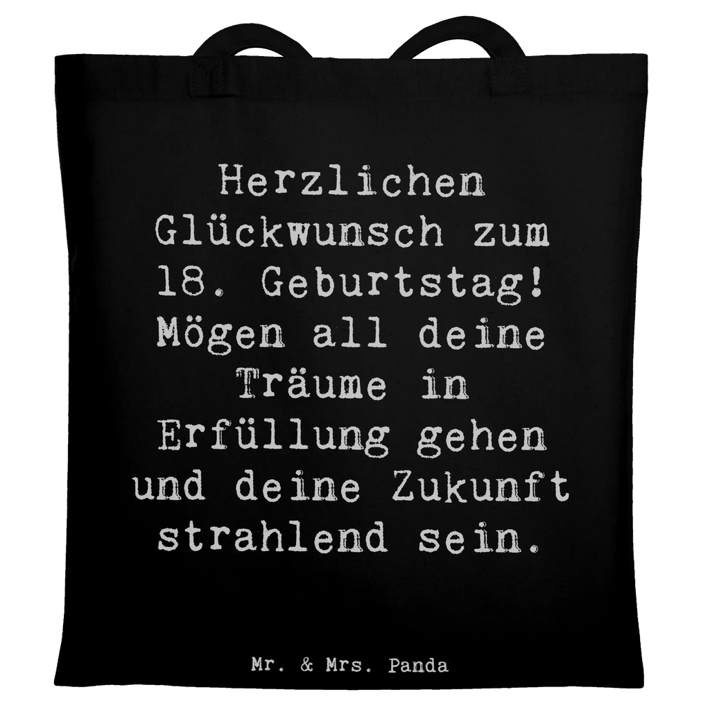Tragetasche Spruch 18. Geburtstag Glückwunsch Einkaufstüte, Stofftasche, Beutel, Stoffbeutel, Tasche, Jutetasche, Badetasche, Einkaufstasche, Strandtasche, Schultertasche, Tragetasche, Jutebeutel, Beuteltasche, Laptoptasche, Shopper, Umhängetasche, Geburtstag, Geburtstagsgeschenk, Geschenk