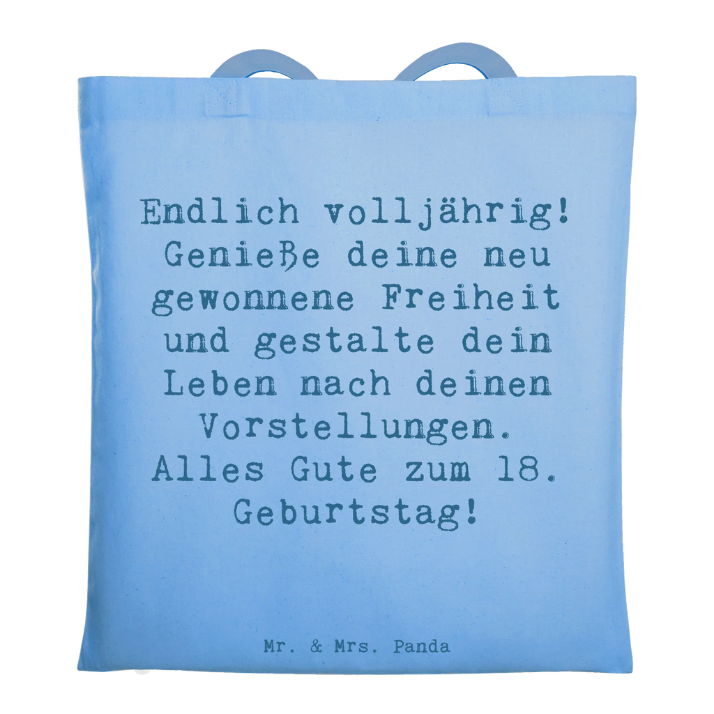 Tragetasche Spruch 18. Geburtstag Freiheit Umhängetasche, Einkaufstüte, Schultertasche, Beuteltasche, Strandtasche, Shopper, Jutetasche, Beutel, Jutebeutel, Tasche, Stoffbeutel, Badetasche, Stofftasche, Tragetasche, Einkaufstasche, Laptoptasche, Geburtstag, Geburtstagsgeschenk, Geschenk