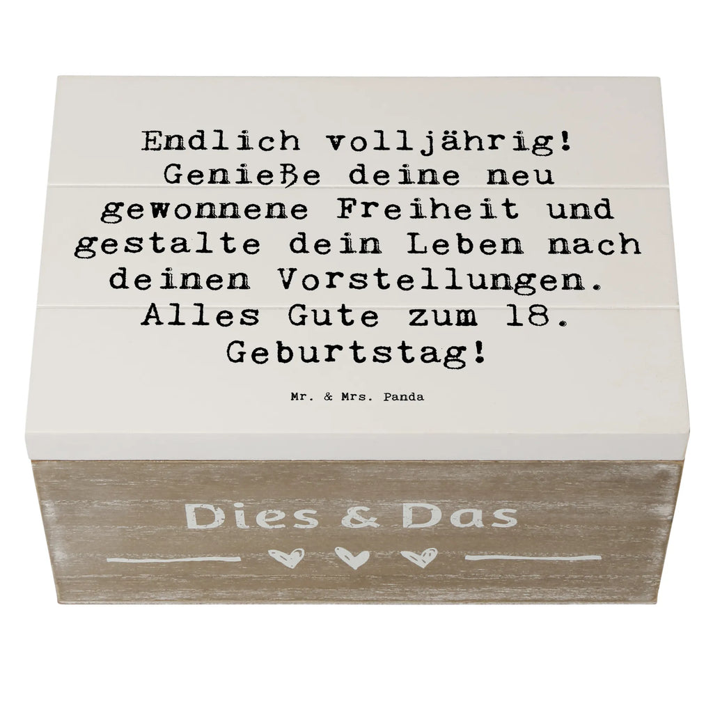 Holzkiste Spruch 18. Geburtstag Freiheit Schatulle, Dekokiste, Kiste, Holzkiste, XXL, Erinnerungsbox, Schatzkiste, Geschenkdose, Truhe, Erinnerungskiste, Aufbewahrungsbox, Geschenkbox, Geburtstag, Geburtstagsgeschenk, Geschenk