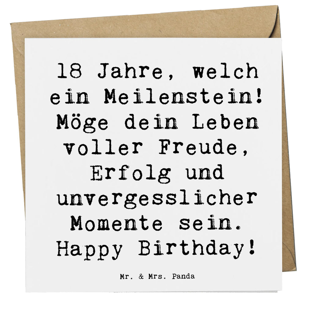 Deluxe Karte Spruch 18. Geburtstag Meilenstein Hochwertige Grußkarte, Karte, Einladungskarte, Hochwertige Klappkarte, Grußkarte, Glückwunschkarte, Klappkarte, Geburtstagskarte, Hochzeitskarte, Geburtstag, Geburtstagsgeschenk, Geschenk