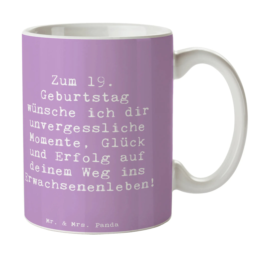 Tasse Spruch 19. Geburtstag Wünsche Porzellantasse, Tasse, Tasse mit Motiven, Geschenktasse, Kaffeetasse, Tasse mit Zitaten, Bürotasse, Keramiktasse, Teetasse, Geburtstag, Geburtstagsgeschenk, Geschenk