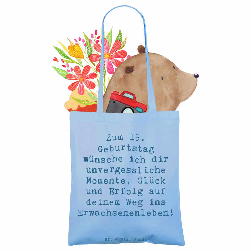 Tragetasche Spruch 19. Geburtstag Wünsche Strandtasche, Stofftasche, Badetasche, Laptoptasche, Tasche, Umhängetasche, Einkaufstüte, Beuteltasche, Einkaufstasche, Tragetasche, Jutetasche, Stoffbeutel, Jutebeutel, Beutel, Shopper, Schultertasche, Geburtstag, Geburtstagsgeschenk, Geschenk
