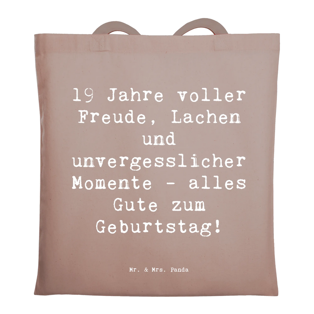 Tragetasche Spruch 19. Geburtstag Freude Schultertasche, Einkaufstüte, Tragetasche, Beutel, Badetasche, Beuteltasche, Laptoptasche, Jutetasche, Einkaufstasche, Stofftasche, Shopper, Umhängetasche, Tasche, Stoffbeutel, Jutebeutel, Strandtasche, Geburtstag, Geburtstagsgeschenk, Geschenk