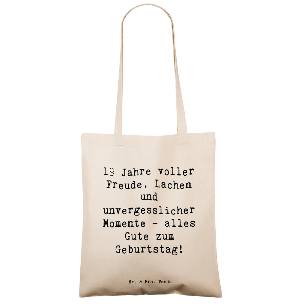 Tragetasche Spruch 19. Geburtstag Freude Schultertasche, Einkaufstüte, Tragetasche, Beutel, Badetasche, Beuteltasche, Laptoptasche, Jutetasche, Einkaufstasche, Stofftasche, Shopper, Umhängetasche, Tasche, Stoffbeutel, Jutebeutel, Strandtasche, Geburtstag, Geburtstagsgeschenk, Geschenk