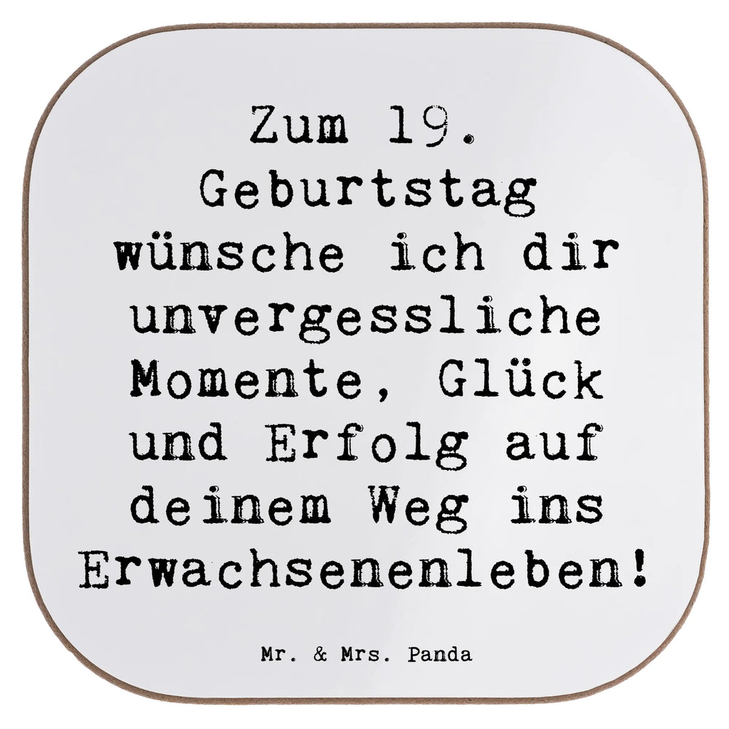 Square coaster Saying Zum 19. Geburtstag wünsche ich dir unvergessliche Momente, Glück und Erfolg auf deinem Weg ins Erwachsenenleben! Holzuntersetzer, Tassen Untersetzer, Untersetzer Gläser, Korkuntersetzer, Untersetzer für Gläser, Untersetzer aus Holz, Untersetzer Design, Untersetzer, Glasuntersetzer, Getränkeuntersetzer, Untersetzer Holz, Bierdeckel, Geburtstag, Geburtstagsgeschenk, Geschenk