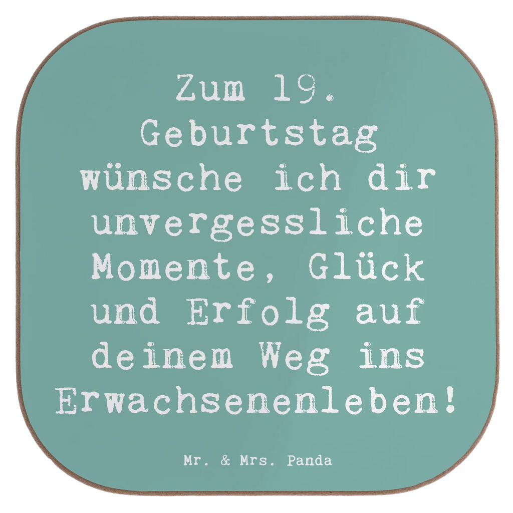 Square coaster Saying Zum 19. Geburtstag wünsche ich dir unvergessliche Momente, Glück und Erfolg auf deinem Weg ins Erwachsenenleben! Holzuntersetzer, Tassen Untersetzer, Untersetzer Gläser, Korkuntersetzer, Untersetzer für Gläser, Untersetzer aus Holz, Untersetzer Design, Untersetzer, Glasuntersetzer, Getränkeuntersetzer, Untersetzer Holz, Bierdeckel, Geburtstag, Geburtstagsgeschenk, Geschenk