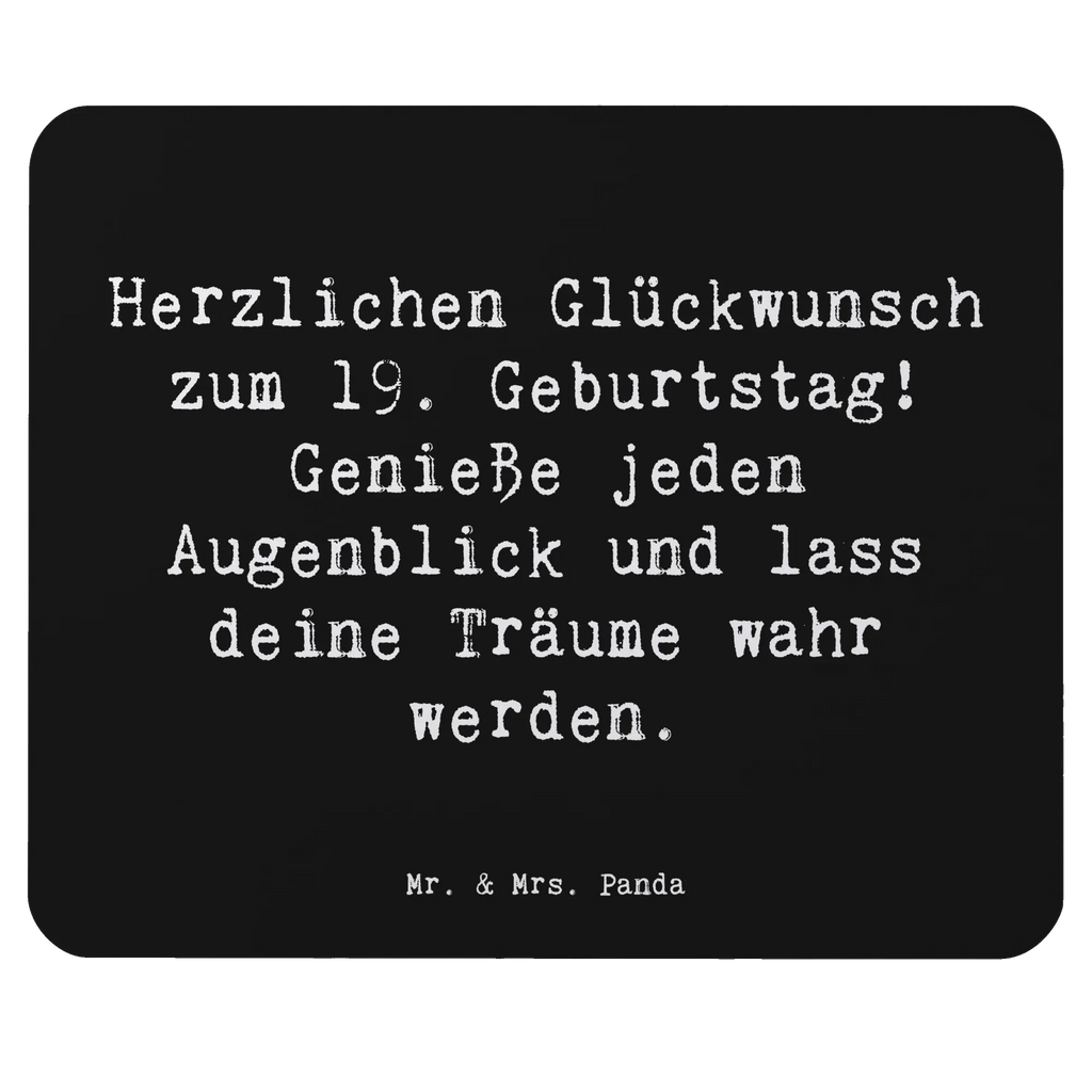 Mouse mat Saying Herzlichen Glückwunsch zum 19. Geburtstag! Genieße jeden Augenblick und lass deine Träume wahr werden. PC Zubehör, Einzigartiges Mauspad, Mauspad Büro, Mausunterlage, Designer Mauspad, Büroausstattung, Mauspad, Mousepad, Computer zubehör, Arbeitszimmer, Geburtstag, Geburtstagsgeschenk, Geschenk