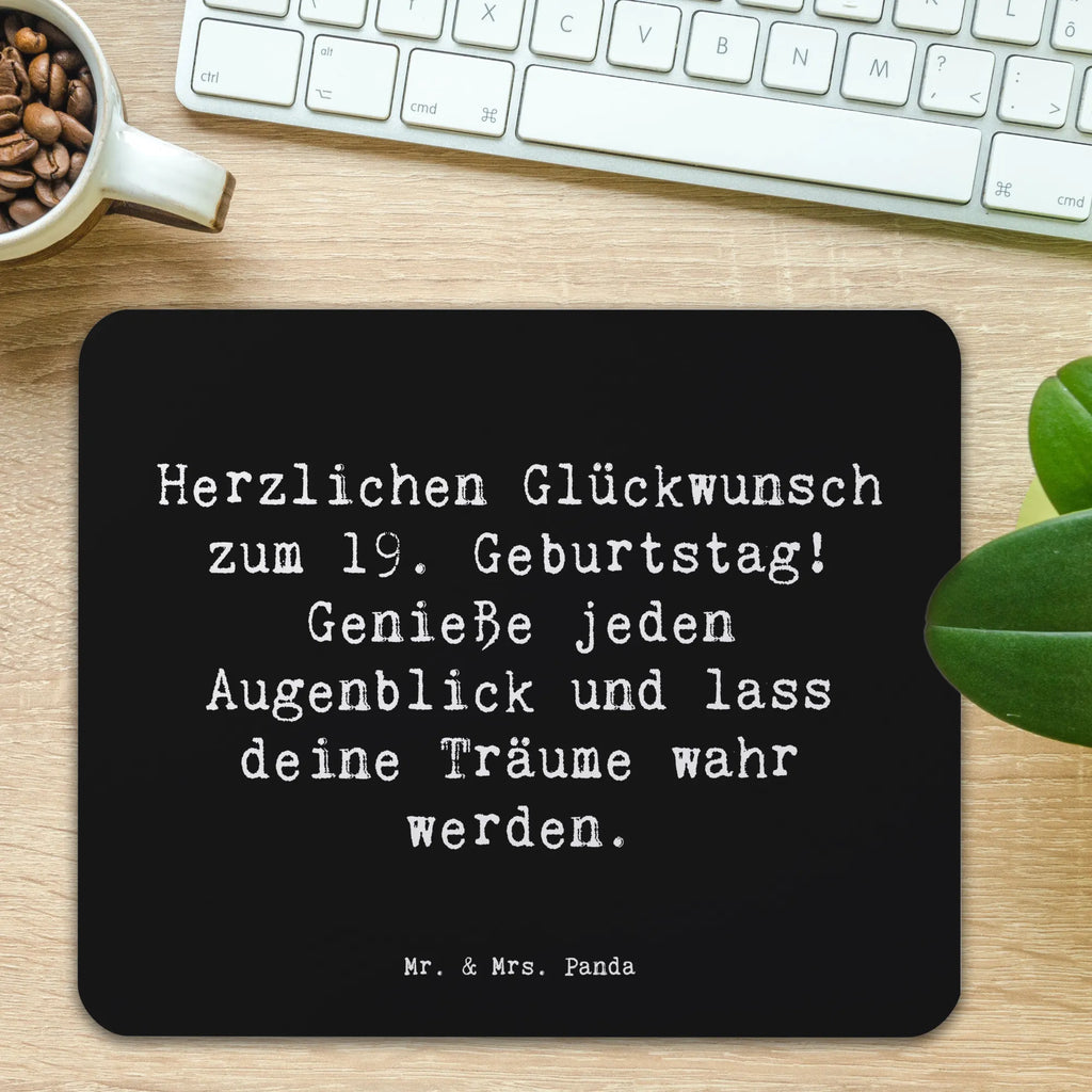 Mouse mat Saying Herzlichen Glückwunsch zum 19. Geburtstag! Genieße jeden Augenblick und lass deine Träume wahr werden. PC Zubehör, Einzigartiges Mauspad, Mauspad Büro, Mausunterlage, Designer Mauspad, Büroausstattung, Mauspad, Mousepad, Computer zubehör, Arbeitszimmer, Geburtstag, Geburtstagsgeschenk, Geschenk