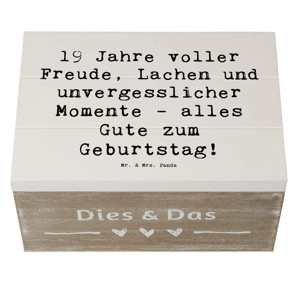 Holzkiste Spruch 19. Geburtstag Freude Aufbewahrungsbox, Geschenkbox, XXL, Geschenkdose, Kiste, Holzkiste, Schatulle, Schatzkiste, Erinnerungsbox, Dekokiste, Truhe, Erinnerungskiste, Geburtstag, Geburtstagsgeschenk, Geschenk