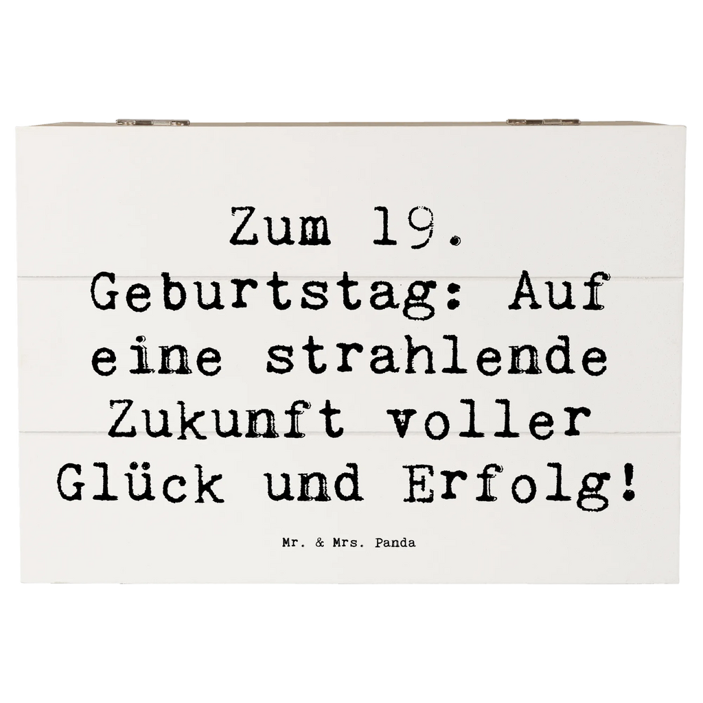 Holzkiste Spruch 19. Geburtstag Zukunft XXL, Erinnerungsbox, Holzkiste, Truhe, Erinnerungskiste, Dekokiste, Geschenkdose, Schatulle, Geschenkbox, Aufbewahrungsbox, Schatzkiste, Kiste, Geburtstag, Geburtstagsgeschenk, Geschenk