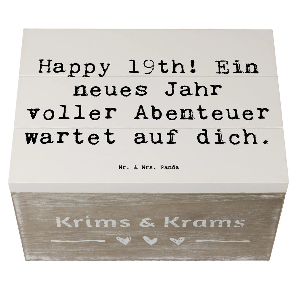 Holzkiste Spruch 19. Geburtstag Abenteuer Erinnerungskiste, Holzkiste, Geschenkdose, Schatzkiste, Schatulle, Geschenkbox, Truhe, Aufbewahrungsbox, Dekokiste, XXL, Erinnerungsbox, Kiste, Geburtstag, Geburtstagsgeschenk, Geschenk