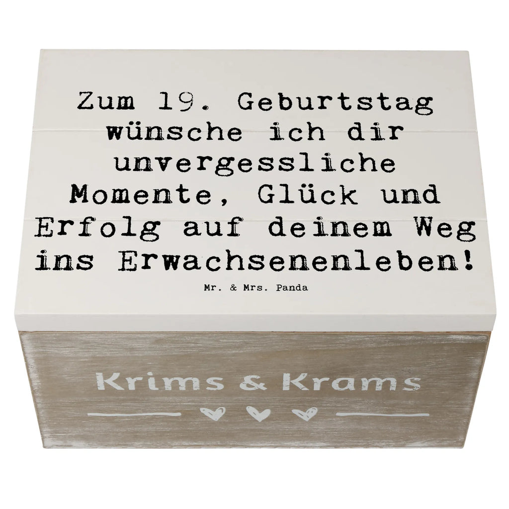 Holzkiste Spruch 19. Geburtstag Wünsche Schatzkiste, Truhe, Geschenkdose, Aufbewahrungsbox, Kiste, Geschenkbox, Erinnerungskiste, Holzkiste, Schatulle, Erinnerungsbox, XXL, Dekokiste, Geburtstag, Geburtstagsgeschenk, Geschenk