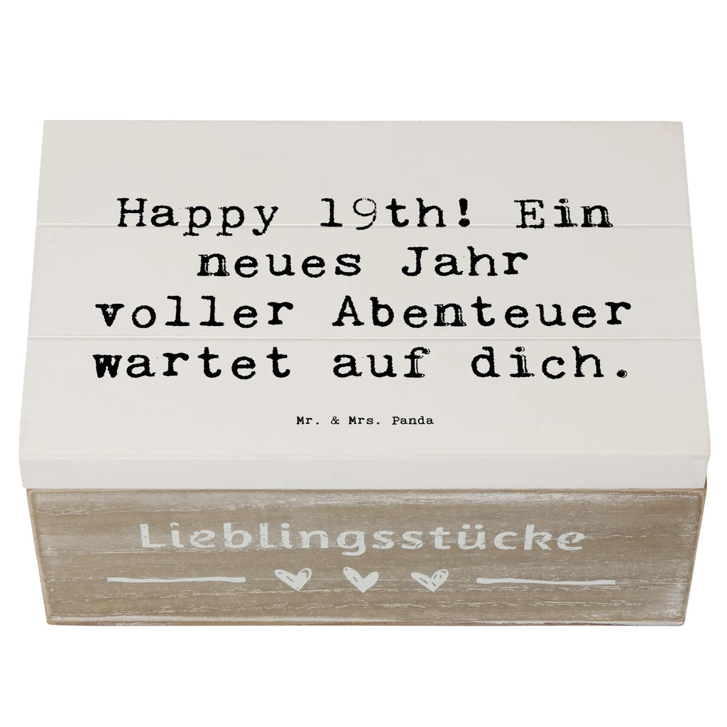 Holzkiste Spruch 19. Geburtstag Abenteuer Erinnerungskiste, Holzkiste, Geschenkdose, Schatzkiste, Schatulle, Geschenkbox, Truhe, Aufbewahrungsbox, Dekokiste, XXL, Erinnerungsbox, Kiste, Geburtstag, Geburtstagsgeschenk, Geschenk