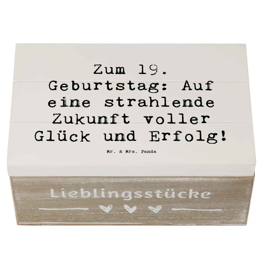 Holzkiste Spruch 19. Geburtstag Zukunft XXL, Erinnerungsbox, Holzkiste, Truhe, Erinnerungskiste, Dekokiste, Geschenkdose, Schatulle, Geschenkbox, Aufbewahrungsbox, Schatzkiste, Kiste, Geburtstag, Geburtstagsgeschenk, Geschenk