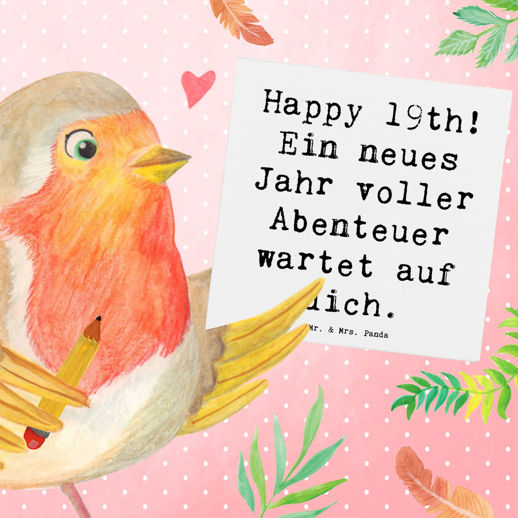 Deluxe Karte Spruch 19. Geburtstag Abenteuer Hochzeitskarte, Einladungskarte, Klappkarte, Grußkarte, Hochwertige Klappkarte, Glückwunschkarte, Geburtstagskarte, Karte, Hochwertige Grußkarte, Geburtstag, Geburtstagsgeschenk, Geschenk