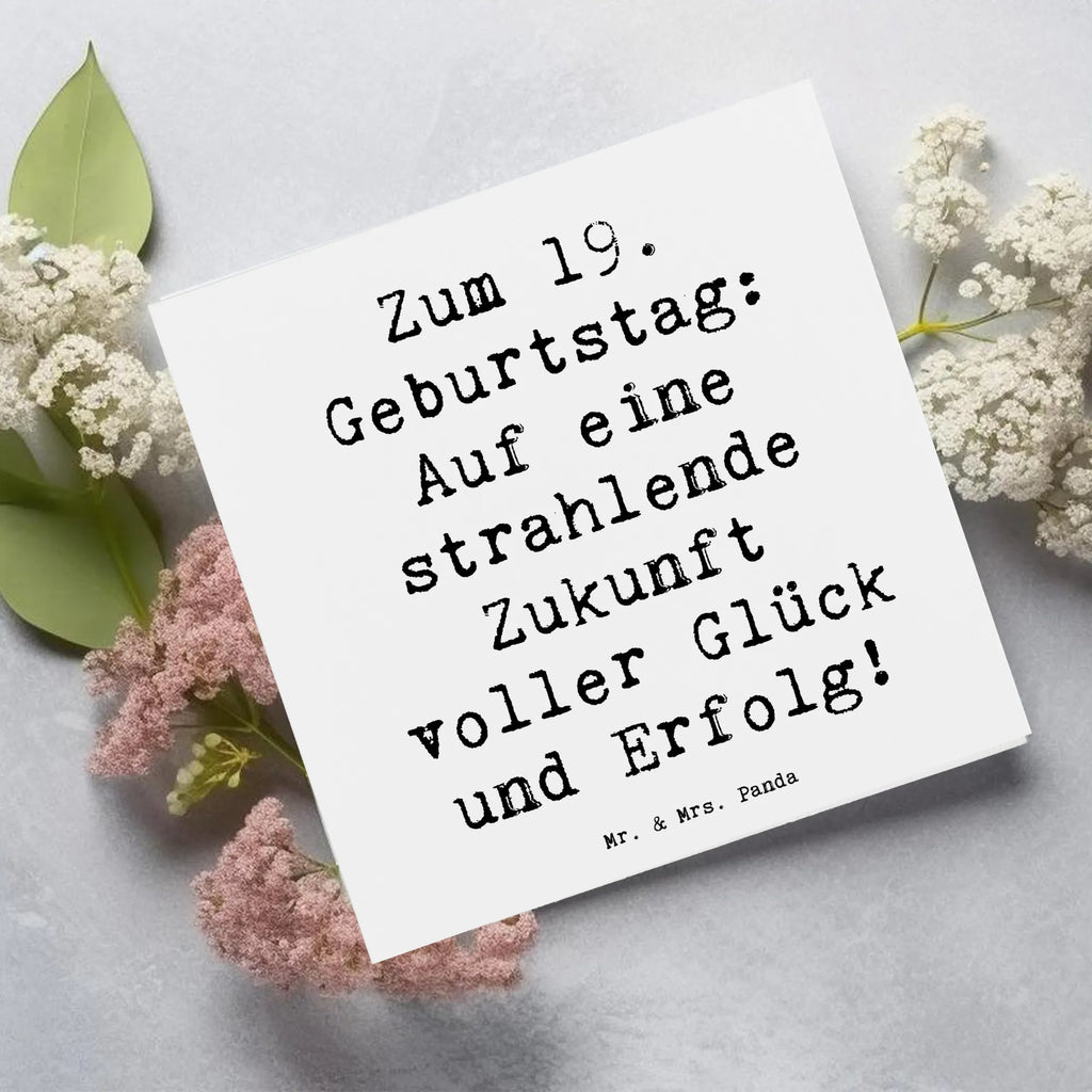 Deluxe Karte Spruch 19. Geburtstag Zukunft Hochzeitskarte, Hochwertige Klappkarte, Geburtstagskarte, Grußkarte, Hochwertige Grußkarte, Einladungskarte, Karte, Klappkarte, Glückwunschkarte, Geburtstag, Geburtstagsgeschenk, Geschenk