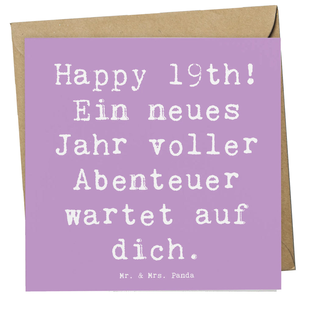 Deluxe Karte Spruch 19. Geburtstag Abenteuer Hochzeitskarte, Einladungskarte, Klappkarte, Grußkarte, Hochwertige Klappkarte, Glückwunschkarte, Geburtstagskarte, Karte, Hochwertige Grußkarte, Geburtstag, Geburtstagsgeschenk, Geschenk