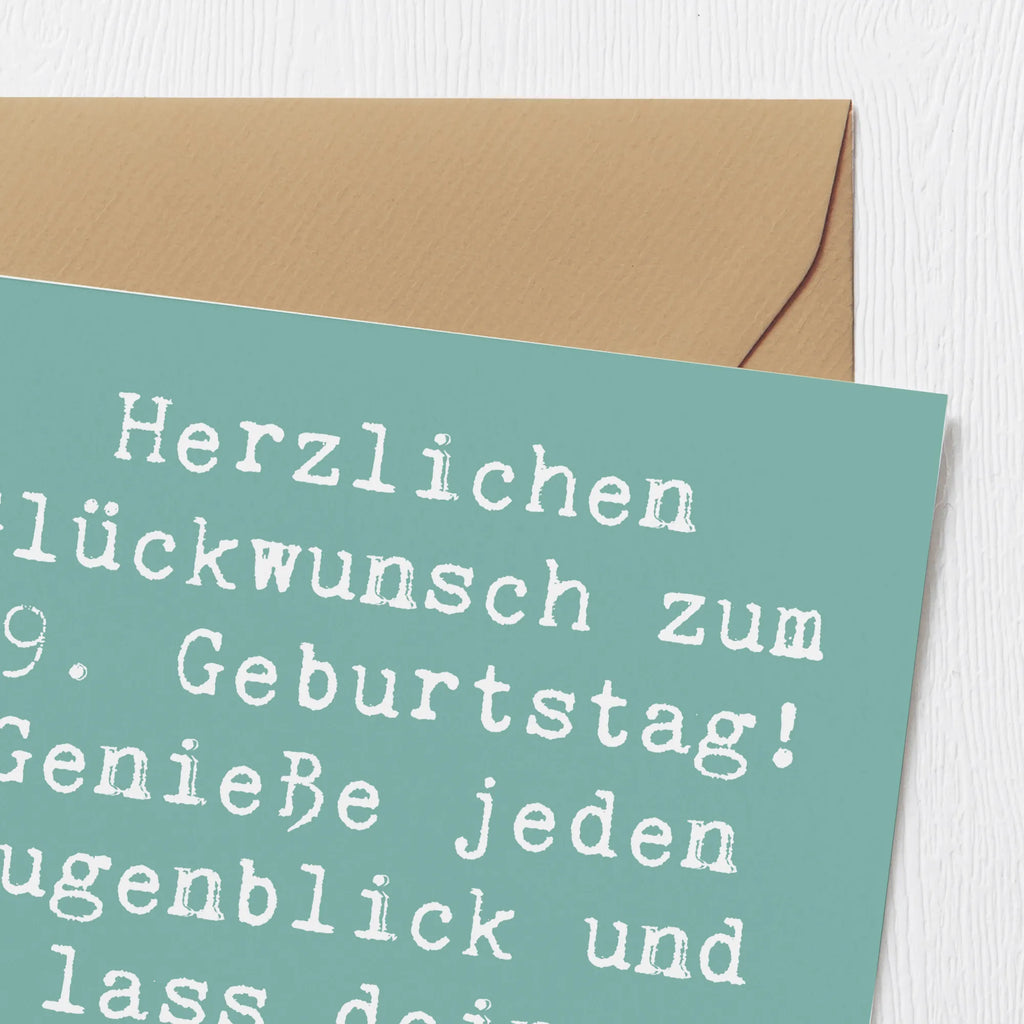 Deluxe Karte Spruch 19. Geburtstag Freude Glückwunschkarte, Hochwertige Grußkarte, Grußkarte, Einladungskarte, Karte, Geburtstagskarte, Hochwertige Klappkarte, Klappkarte, Hochzeitskarte, Geburtstag, Geburtstagsgeschenk, Geschenk