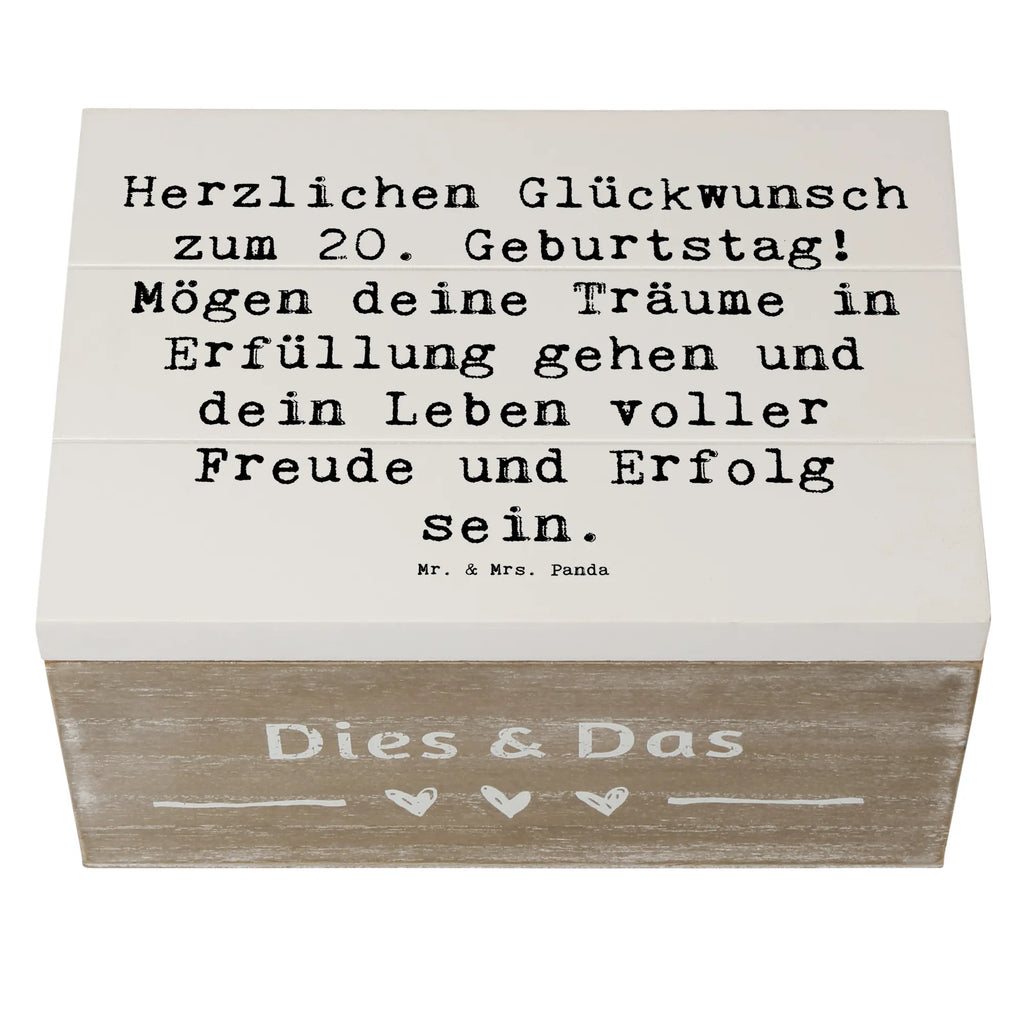 Wooden chest Saying Herzlichen Glückwunsch zum 20. Geburtstag! Mögen deine Träume in Erfüllung gehen und dein Leben voller Freude und Erfolg sein. Schatulle, Geschenkbox, Erinnerungskiste, Erinnerungsbox, Holzkiste, Truhe, Aufbewahrungsbox, Schatzkiste, XXL, Dekokiste, Kiste, Geschenkdose, Geburtstag, Geburtstagsgeschenk, Geschenk