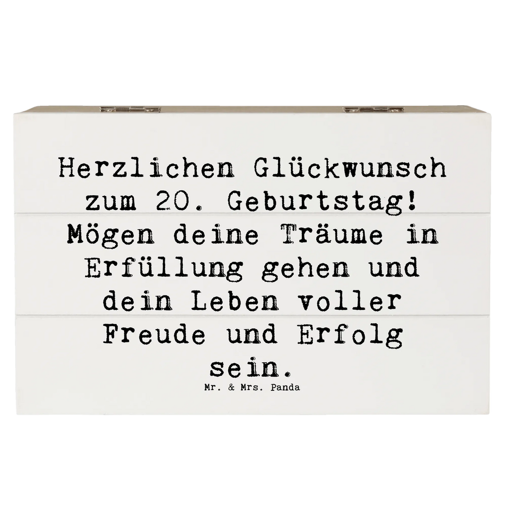 Wooden chest Saying Herzlichen Glückwunsch zum 20. Geburtstag! Mögen deine Träume in Erfüllung gehen und dein Leben voller Freude und Erfolg sein. Schatulle, Geschenkbox, Erinnerungskiste, Erinnerungsbox, Holzkiste, Truhe, Aufbewahrungsbox, Schatzkiste, XXL, Dekokiste, Kiste, Geschenkdose, Geburtstag, Geburtstagsgeschenk, Geschenk