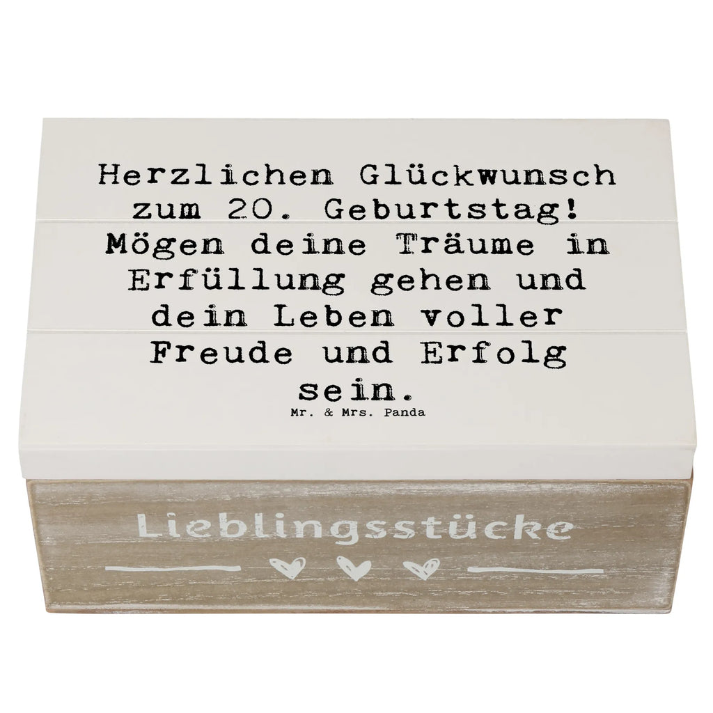 Wooden chest Saying Herzlichen Glückwunsch zum 20. Geburtstag! Mögen deine Träume in Erfüllung gehen und dein Leben voller Freude und Erfolg sein. Schatulle, Geschenkbox, Erinnerungskiste, Erinnerungsbox, Holzkiste, Truhe, Aufbewahrungsbox, Schatzkiste, XXL, Dekokiste, Kiste, Geschenkdose, Geburtstag, Geburtstagsgeschenk, Geschenk
